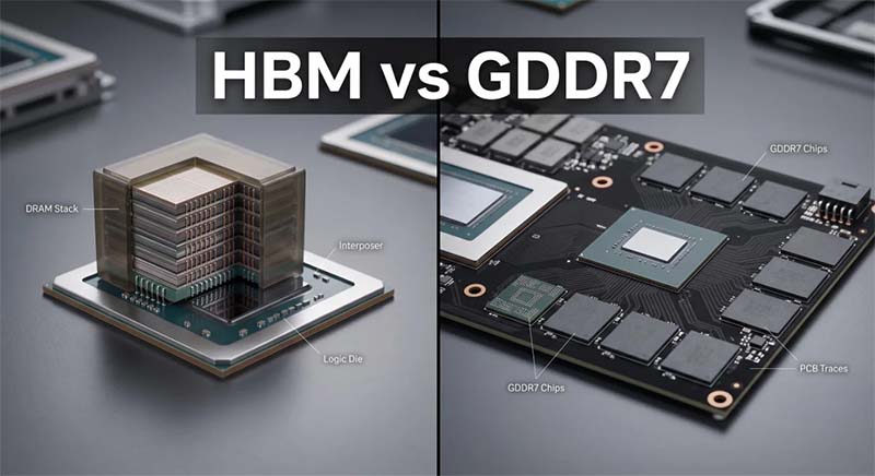 مقایسه حافظه GDDR و HBM مقایسه حافظه GDDR و HBM